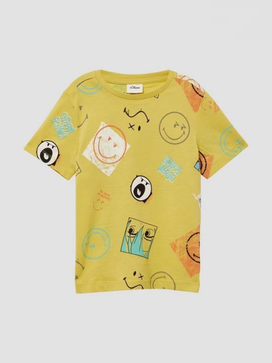 Foto van product T-shirt met Smiley®-print s.Oliver geel