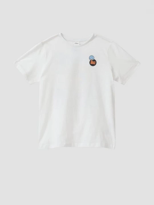 Foto van product T-shirt met Smiley®-print s.Oliver wit