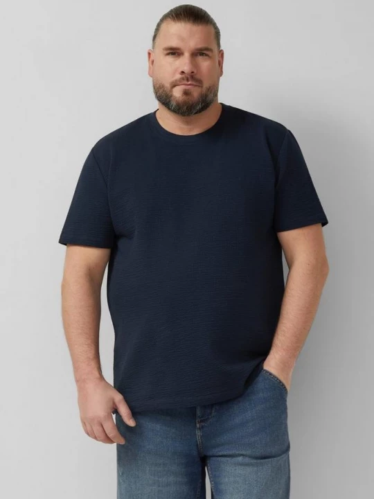 Foto van product T-shirt met structuur s.Oliver blauw