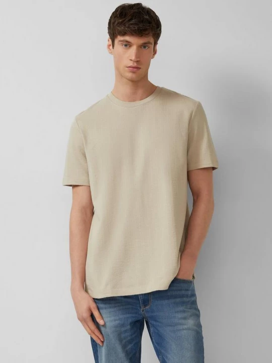Foto van product T-shirt met structuur van puur katoen s.Oliver beżowy