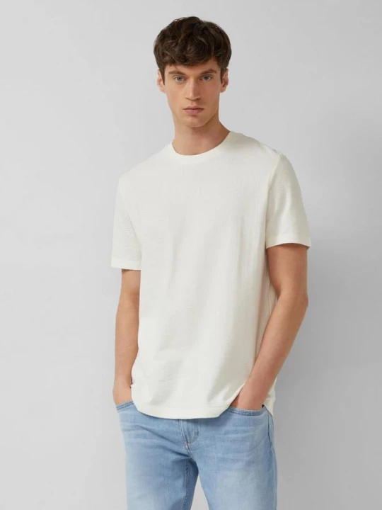 Foto van product T-shirt met structuur van puur katoen s.Oliver crème