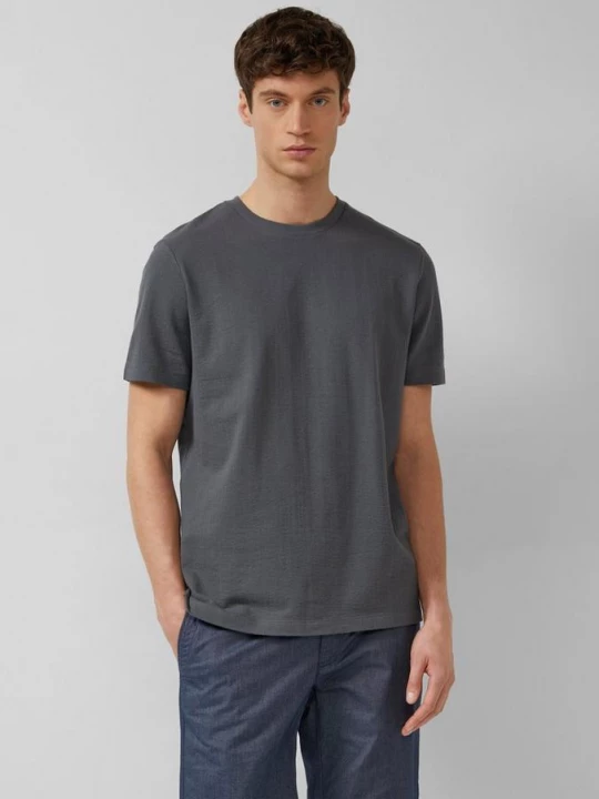 Foto van product T-shirt met structuur van puur katoen s.Oliver grijs