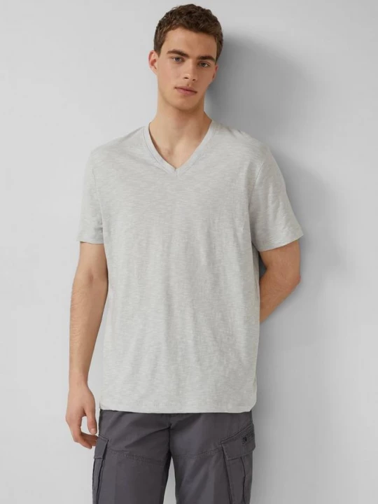 Foto van product T-shirt met V-hals s.Oliver crème