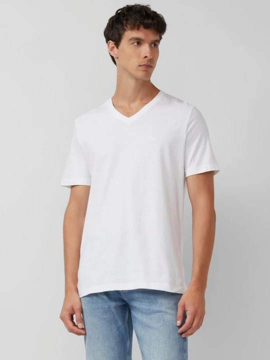 Foto van product T-shirt met V-hals s.Oliver wit