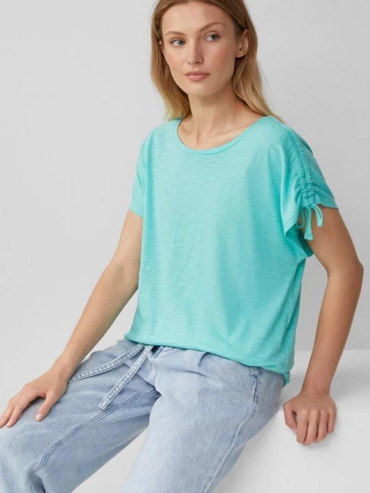Foto van product T-shirt met vlamgarenstructuur en rimpels s.Oliver