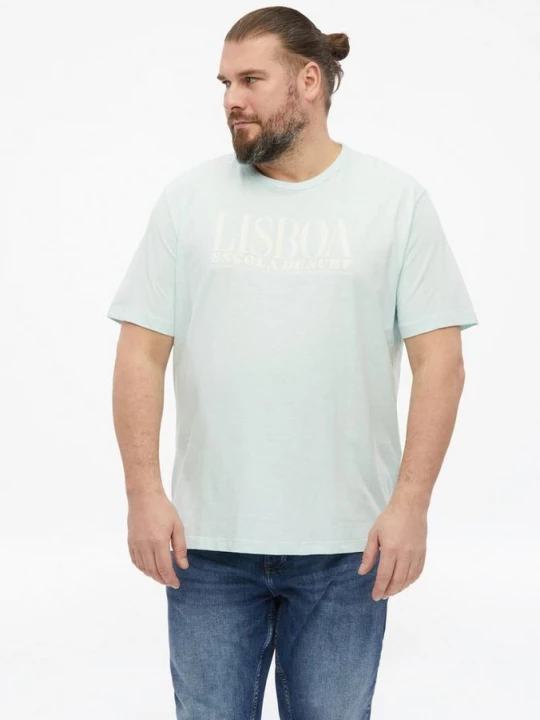 Foto van product T-shirt met vlammengaren en artwork s.Oliver