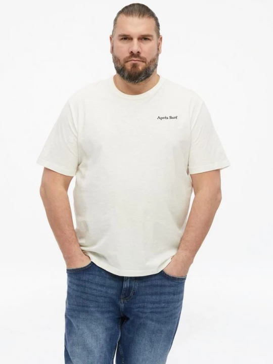 Foto van product T-shirt met vlammengaren en artwork s.Oliver crème