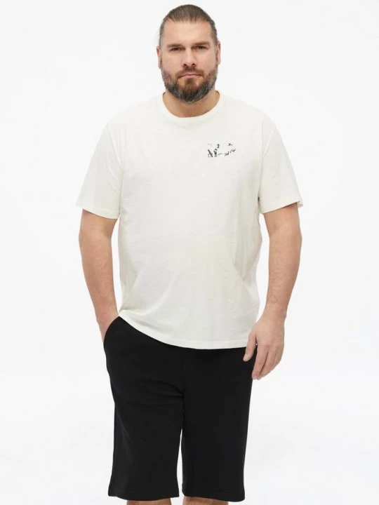 Foto van product T-shirt met vlammengaren en artwork s.Oliver crème