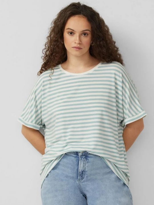 Foto van product T-shirt met vleermuismouwen in een losse pasvorm QS