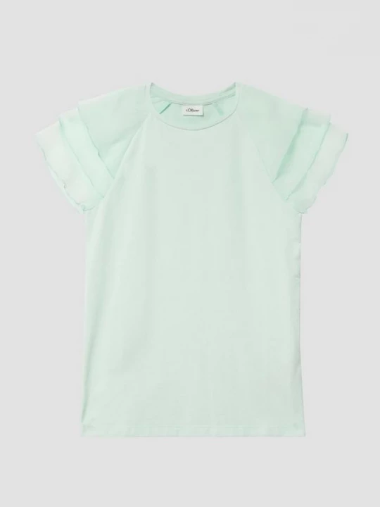 Foto van product T-shirt met volantmouwen van chiffon s.Oliver