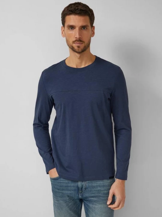 Foto van product T-shirt met zachte jersey en slubgaren s.Oliver blauw