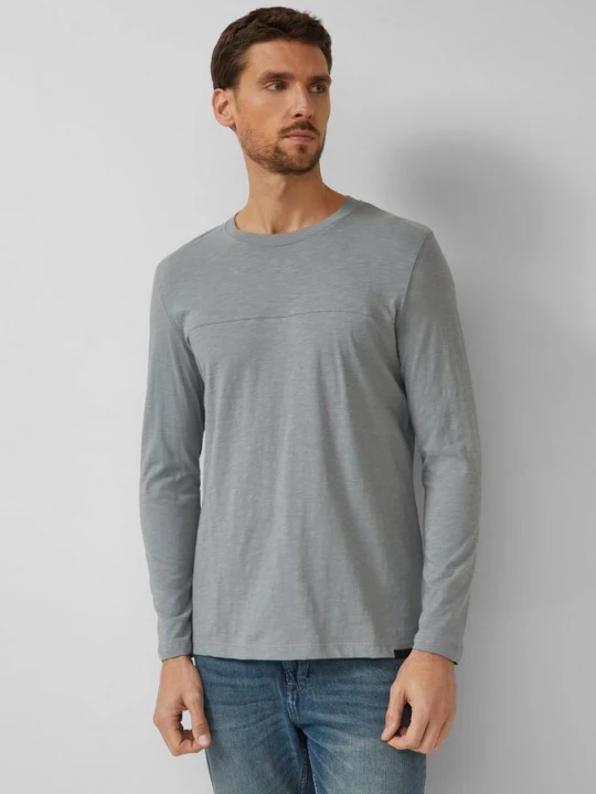Foto van product T-shirt met zachte jersey en slubgaren s.Oliver grijs