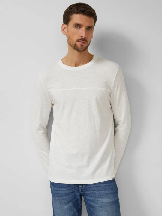 Foto van product T-shirt met zachte jersey en slubgaren s.Oliver wit