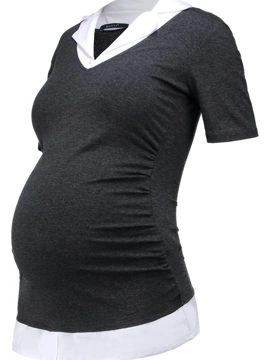 Foto van product T-shirt print 9Fashion grijs