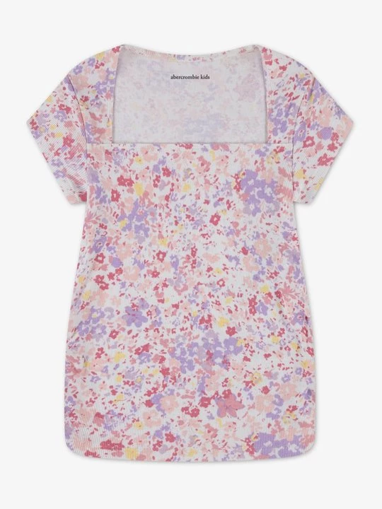 Foto van product T-shirt print Abercrombie & Fitch lila