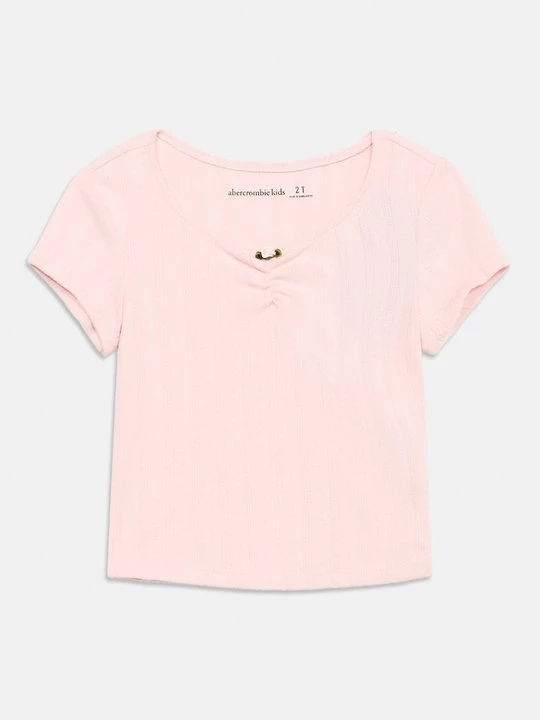 Foto van product T-shirt print Abercrombie & Fitch roze