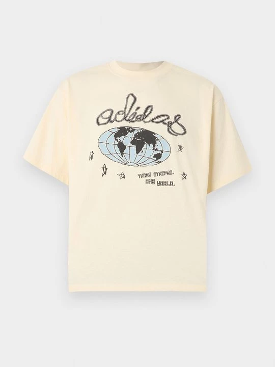 Foto van product T-shirt print adidas Originals crème