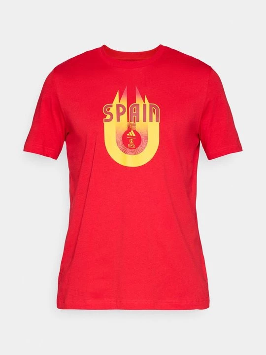 Foto van product T-shirt print Adidas rood