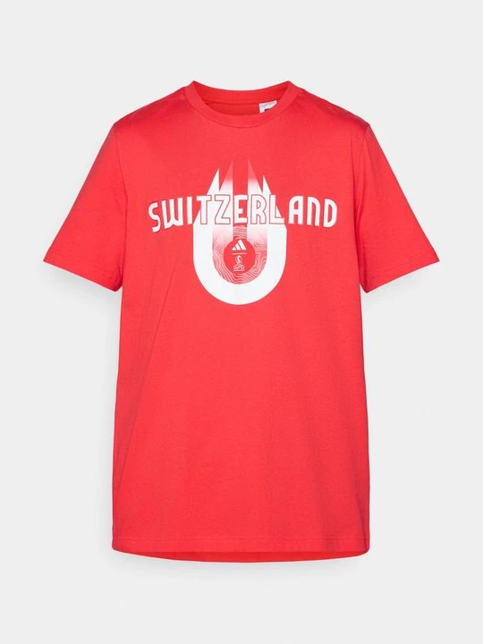 Foto van product T-shirt print Adidas rood