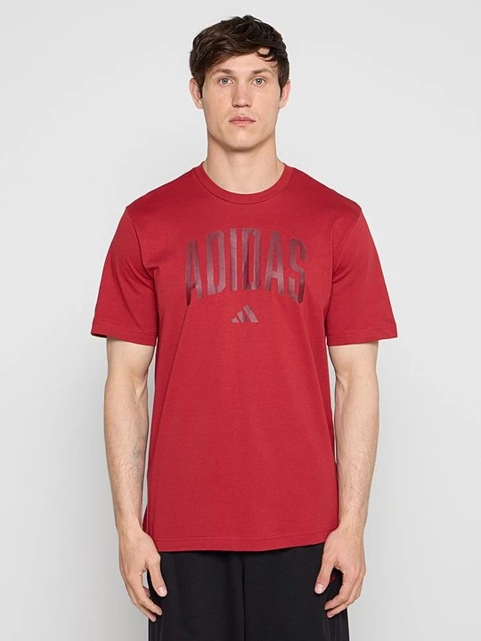 Foto van product T-shirt print Adidas rood