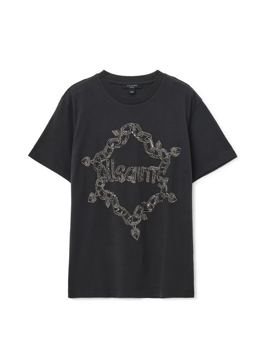 Foto van product T-shirt print AllSaints zwart