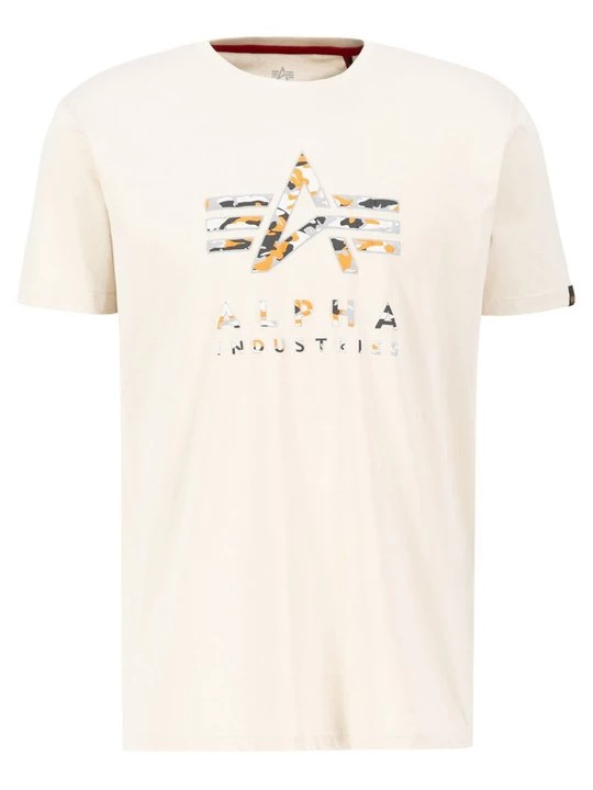 Foto van product T-shirt print Alpha Industries crème