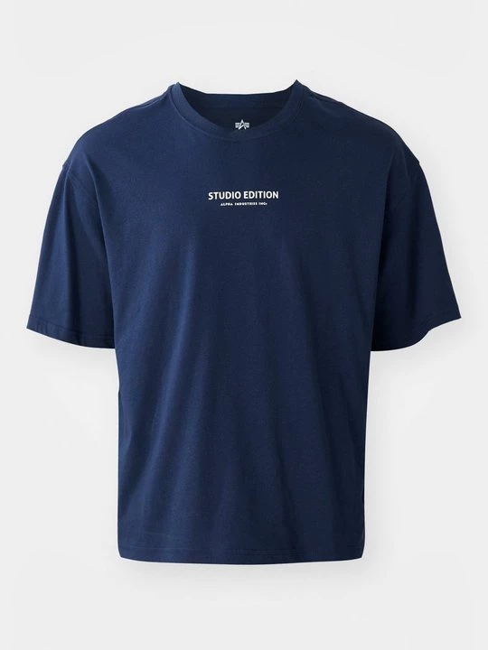 Foto van product T-shirt print Alpha Industries donkerblauw