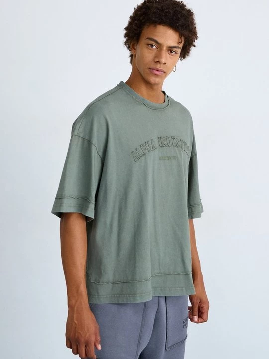 Foto van product T-shirt print Alpha Industries donkergroen