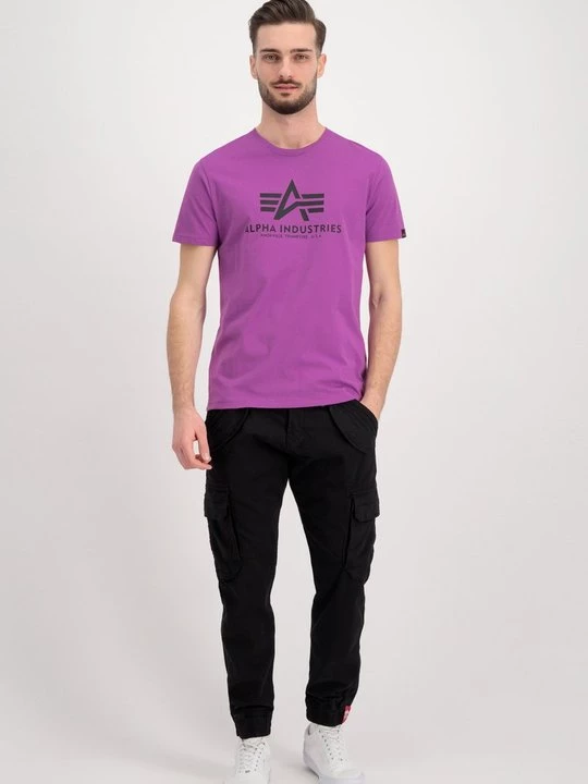 Foto van product T-shirt print Alpha Industries donkerpaars