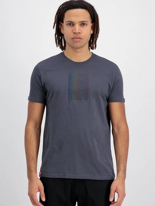Foto van product T-shirt print Alpha Industries grijs