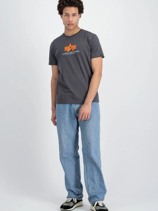 Foto van product T-shirt print Alpha Industries grijs