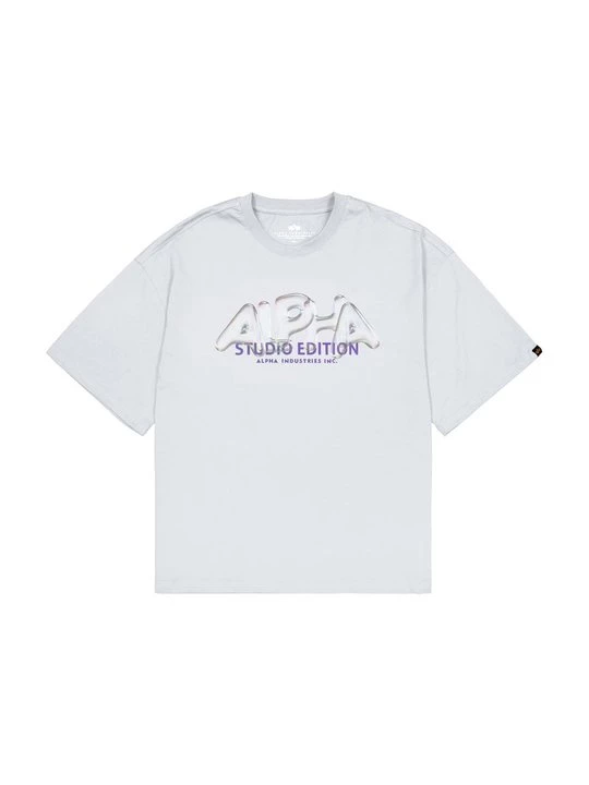 Foto van product T-shirt print Alpha Industries grijs