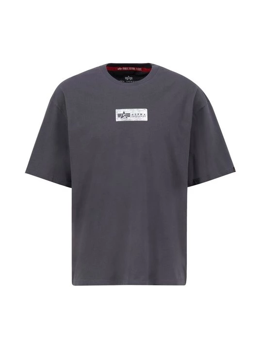 Foto van product T-shirt print Alpha Industries grijs gemêleerd