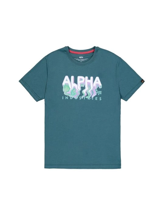 Foto van product T-shirt print Alpha Industries groen