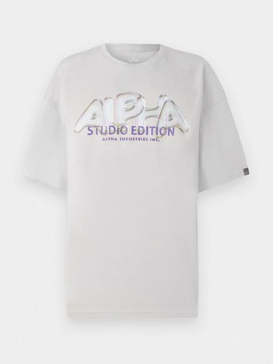Foto van product T-shirt print Alpha Industries lichtgrijs
