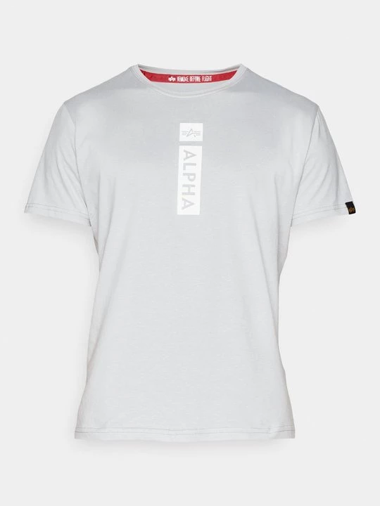 Foto van product T-shirt print Alpha Industries lichtgrijs