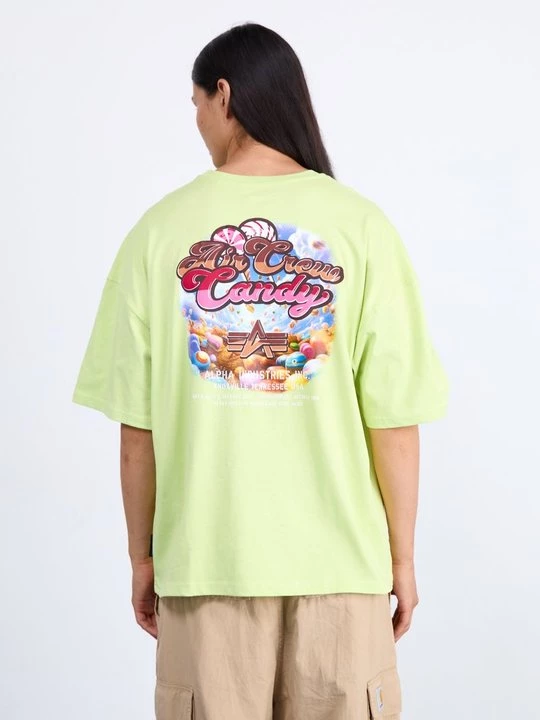 Foto van product T-shirt print Alpha Industries lichtgroen