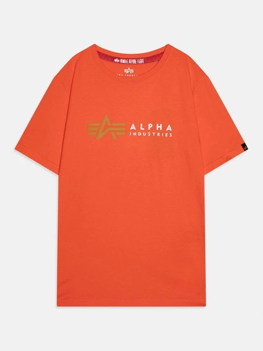 Foto van product T-shirt print Alpha Industries oranje