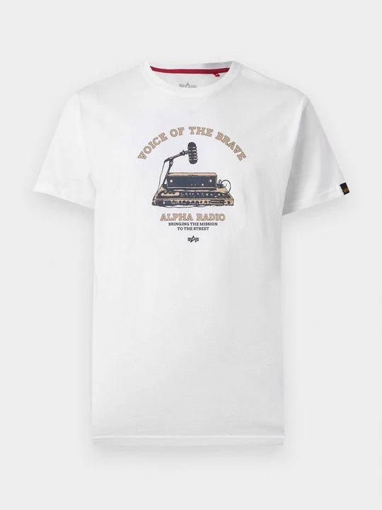 Foto van product T-shirt print Alpha Industries wit