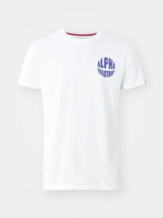 Foto van product T-shirt print Alpha Industries wit