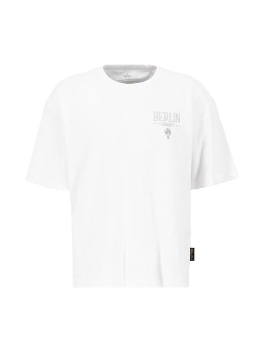 Foto van product T-shirt print Alpha Industries wit