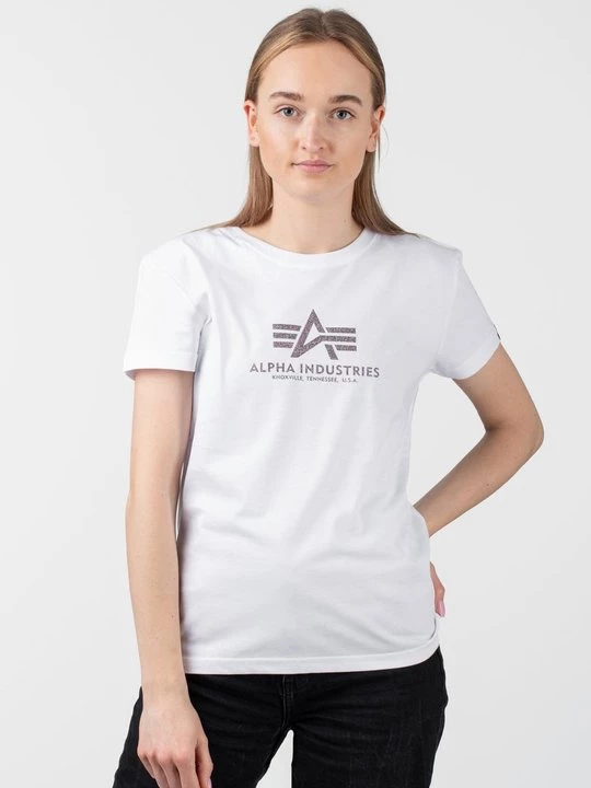 Foto van product T-shirt print Alpha Industries wit