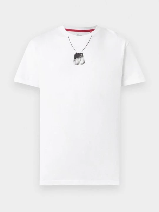 Foto van product T-shirt print Alpha Industries wit