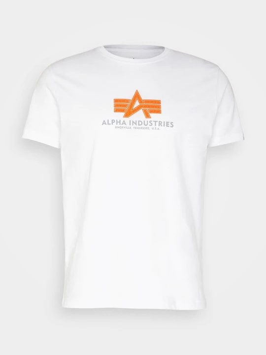 Foto van product T-shirt print Alpha Industries wit