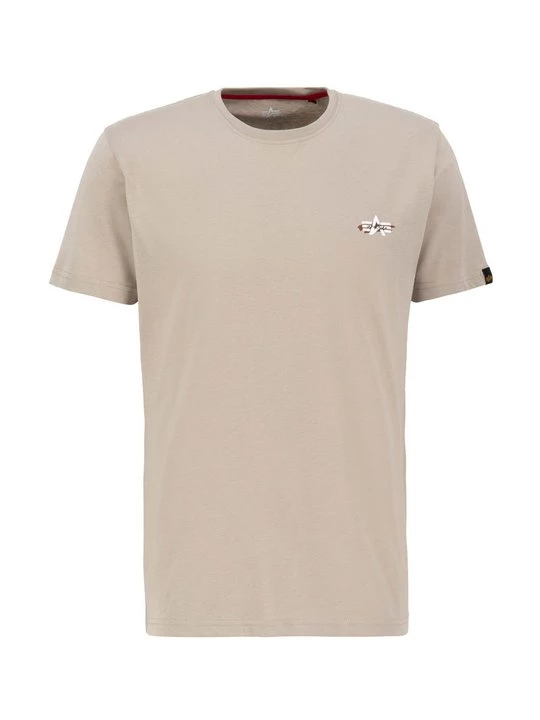 Foto van product T-shirt print Alpha Industries zandkleur