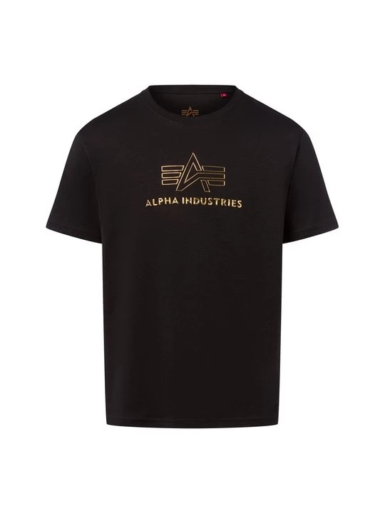 Foto van product T-shirt print Alpha Industries zwart