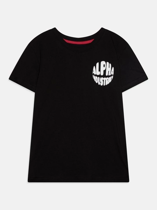 Foto van product T-shirt print Alpha Industries zwart