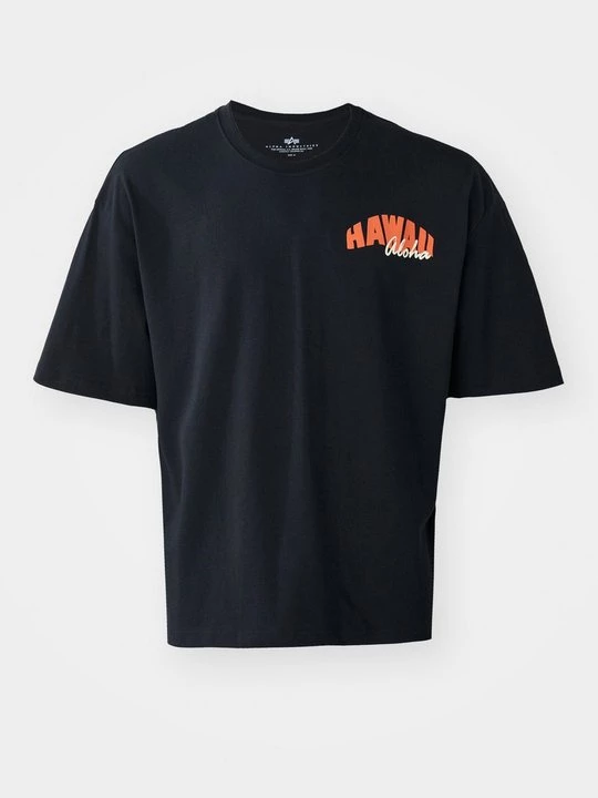 Foto van product T-shirt print Alpha Industries zwart