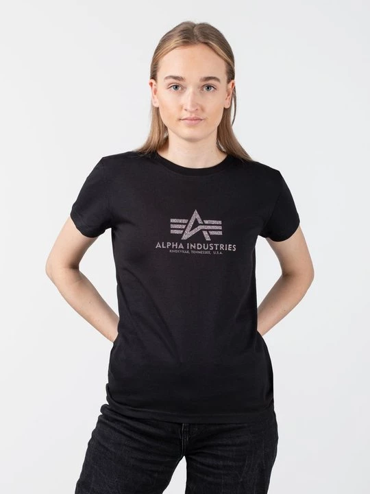 Foto van product T-shirt print Alpha Industries zwart