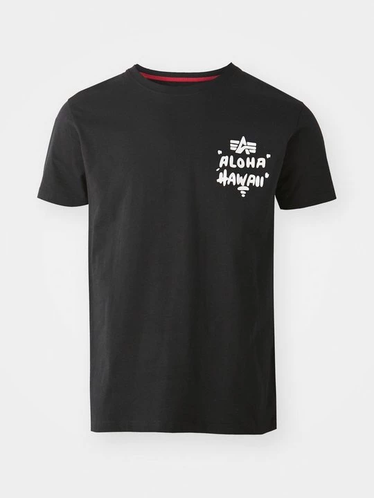 Foto van product T-shirt print Alpha Industries zwart